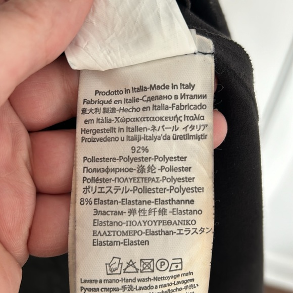 RINASCIMENTO - Dress faux leather effects faux wrap black made in Italy size XS - Picture 10 of 10